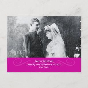 PixDezines Renewing Vows, save the date/DIY colour Announcement Postcard