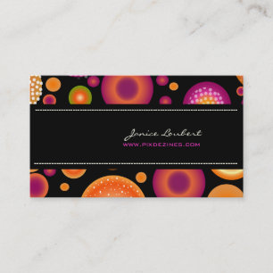 PixDezines Retro bold christmas ornaments Business Card