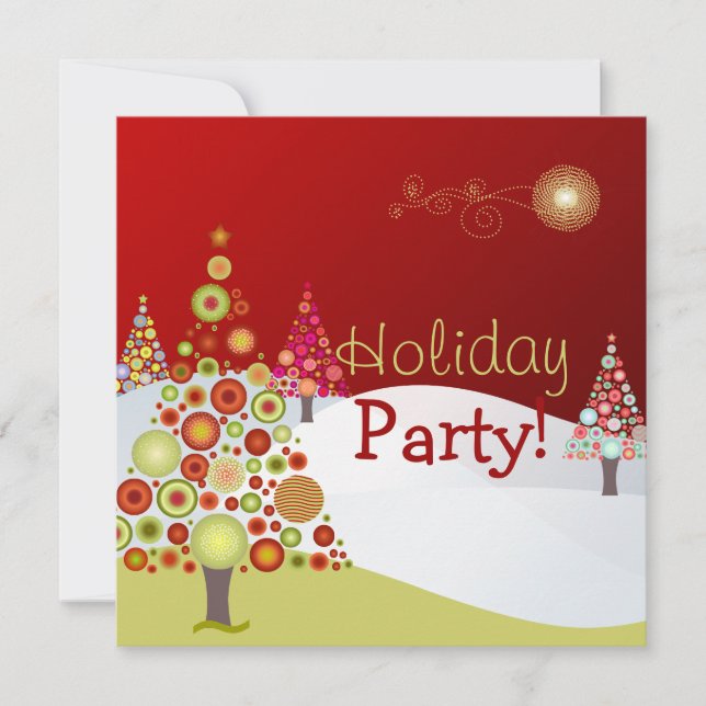 PixDezines Retro Christmas Ornaments/DIY fonts Invitation (Front)
