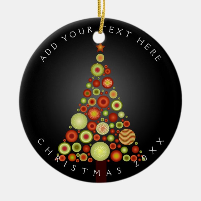 PixDezines Retro Christmas Ornaments Tree (Front)