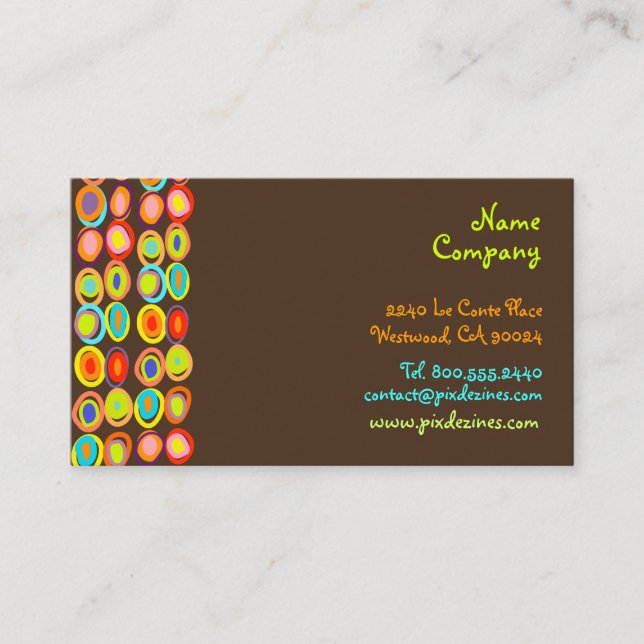PixDezines Retro Design DIY background colour Business Card (Front)