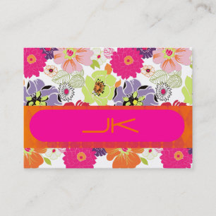 PixDezines Retro Floral ~ Alegre Business Card