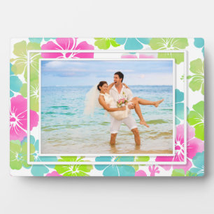PixDezines retro hibiscus Plaque