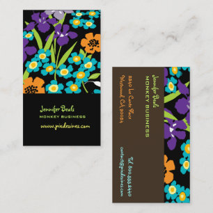 PixDezines Retro Japanese Iris/DIY background Business Card