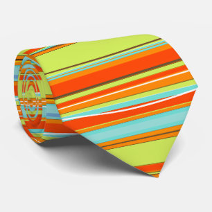PixDezines retro neon stripes Tie