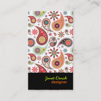 PixDezines Retro Paisley Business Card