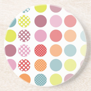PixDezines Retro Polka Dots/DIY background colour! Coaster