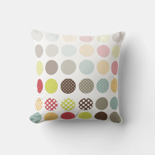 PixDezines retro polka dots/diy background colours Throw Pillow