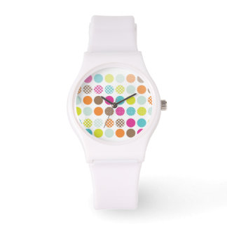 PixDezines retro polka dots Watch