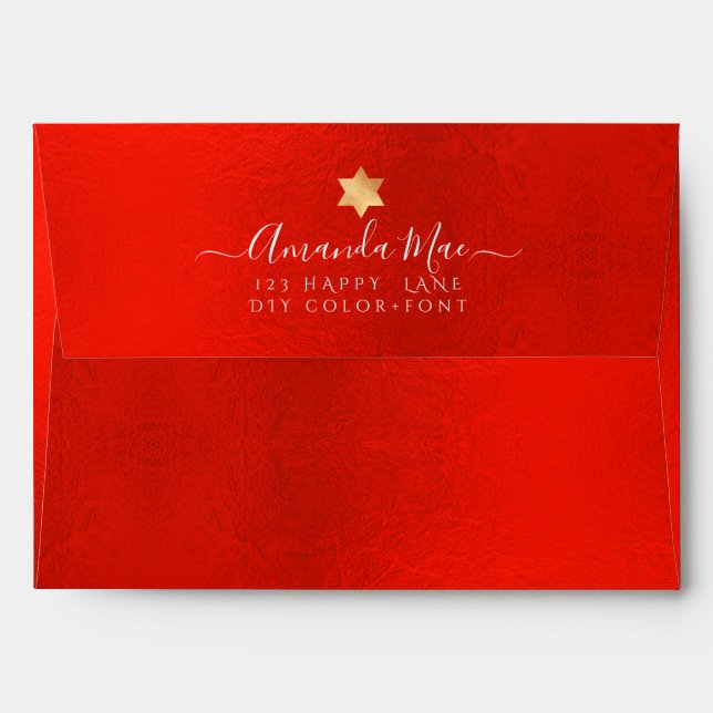 PixDezines Return Address, Red Hot Chili Pepper Envelope (Back (Top Flap))