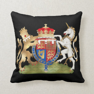PixDezines Richard the Lion Heart/Windsor Crest Throw Pillow