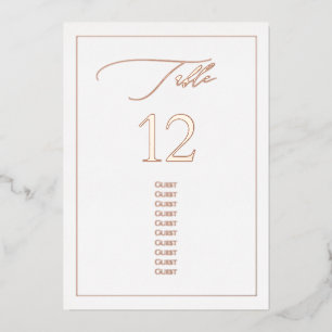 PixDezines Rose Gold Foil Luxe Calligraphy Table#