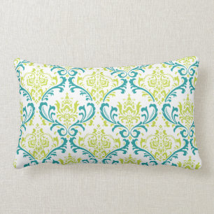 PixDezines rossi damask/diy background colours Lumbar Pillow