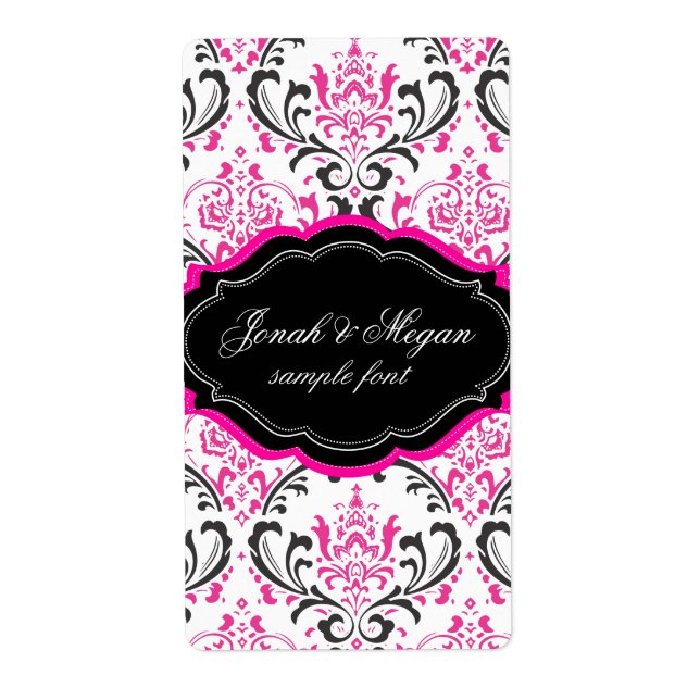PixDezines Rossi Damask/do-it-yourself/noir+rose c (Devant)