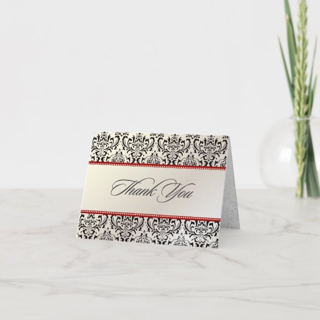 PixDezines Rossi Damask, Thank You Cards (Front)