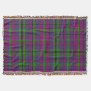 PixDezines Royal Clan Tartan Pink+Purple Throw Blanket