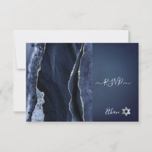 PixDezines RSVP Aquarelle Agate Bar Mitzvah ✡