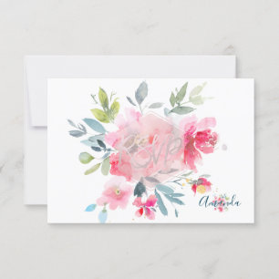 PixDezines RSVP Aquarelle Fleurs Bat mitzvah ✡
