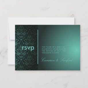 PixDezines RSVP Bijoux Damask/Vert Turquoise