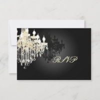 PixDezines RSVP Chandelier noir + blanc