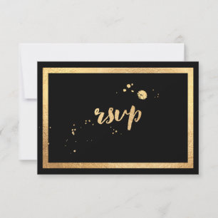 PixDezines RSVP Classic Faux Gold/DIY Colour Card