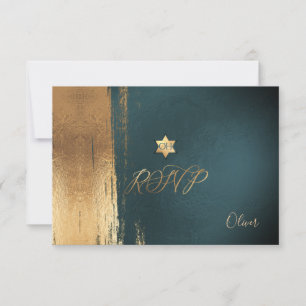 PixDezines RSVP Dark Forest Green Mitzvah ✡