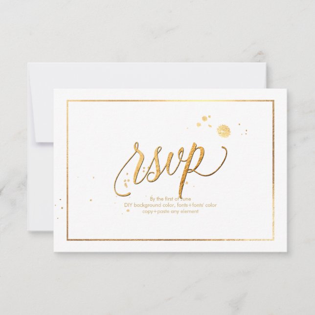 PixDezines RSVP Dazzled/Faux Gold/do-it-yourself A (Devant)