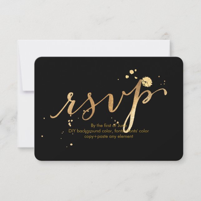 PixDezines RSVP Dazzled/Faux Gold/do-it-yourself A (Devant)