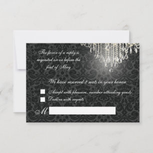 PixDezines rsvp, desiree damask RSVP Card