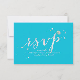 PixDezines RSVP Ébloui/Faux Or Blanc