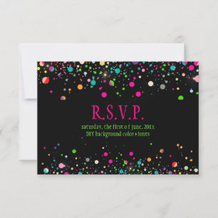 PixDezines rsvp éblouis/specs de néon/fête d'hiver