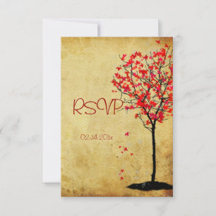 PixDezines rsvp érable vintage/mariage de automne