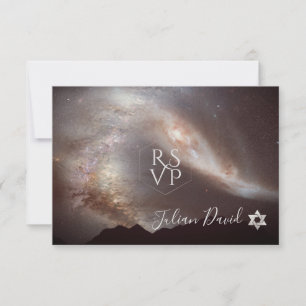 PixDezines RSVP Galaxy Milky Way Bar Mitzvah ✡