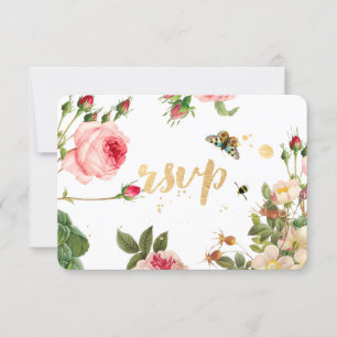 PixDezines RSVP Garden/Rose Buds/peonies/Redoute Card