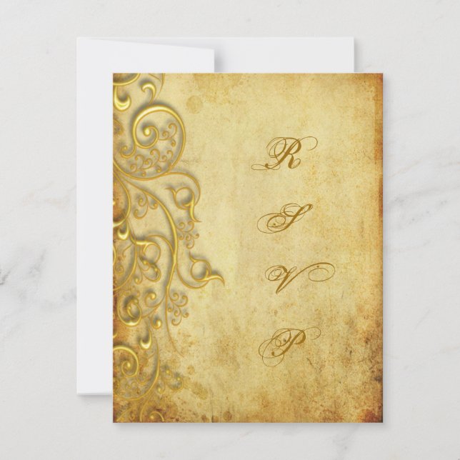 PixDezines rsvp gilded gold swirls (Front)