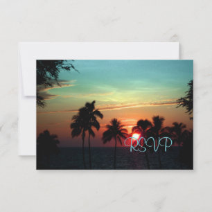 PixDezines rsvp Hawaiian Sunset at Mauna Kea Card