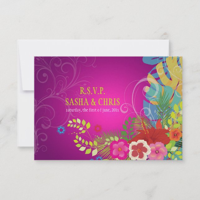 PixDezines rsvp hibiscus+monstera/jaune+fuschia (Devant)