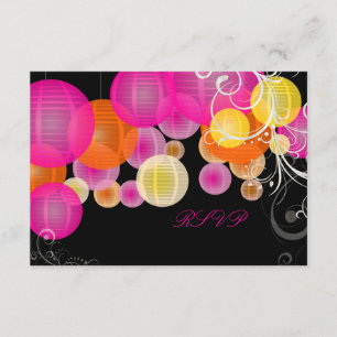 PixDezines rsvp lanternes rose/orange/jaune