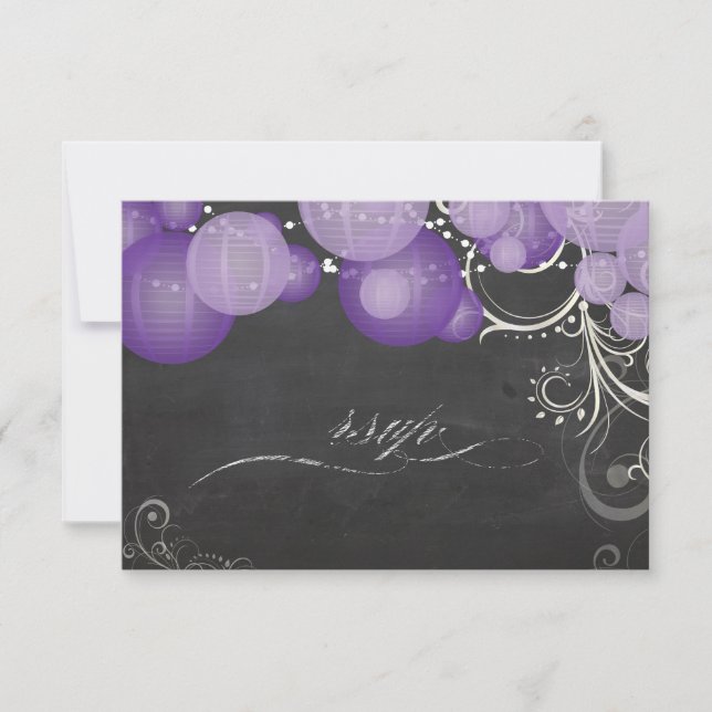 PixDezines rsvp lanternes violettes+tableau (Devant)
