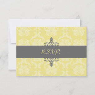 PixDezines rsvp Liliana Damask, customizable Card