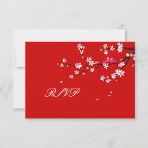 PixDezines rsvp Love Birds+Red Cherry/diy colour Card