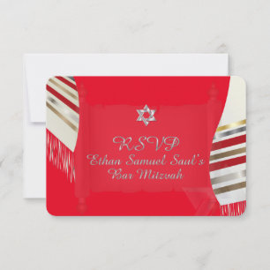 PixDezines RSVP MITZVAH/RED TALLIT/DIY Background