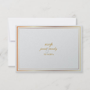 PixDezines rsvp modèle/argent+faux or