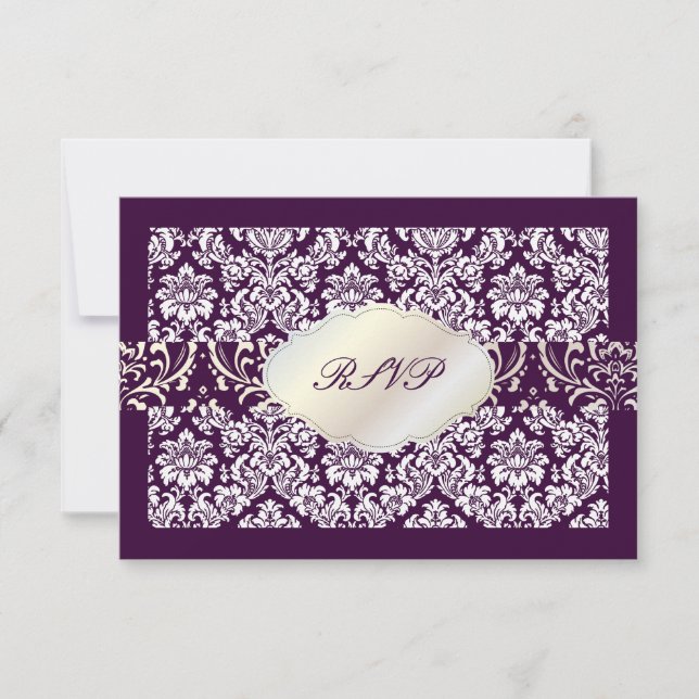 PixDezines rsvp moiré damask+Chandelier/DIY colour Card (Front)