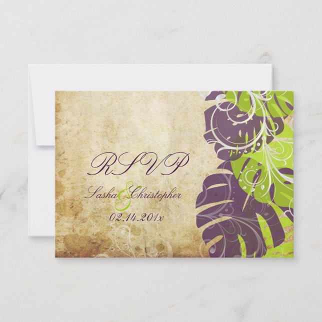 PixDezines rsvp Monstera, Tropical Foliage+Swirls (Front)