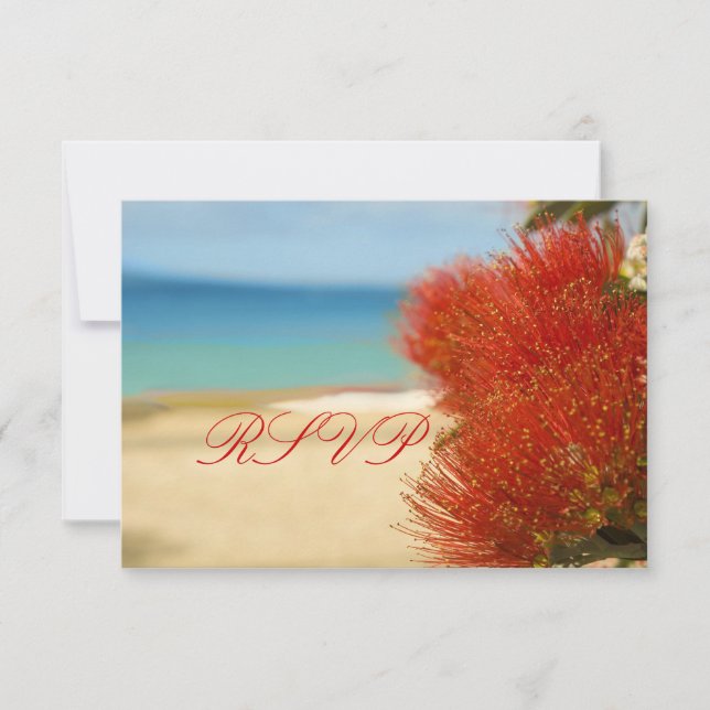PixDezines RSVP Ohia+Beach Card (Front)