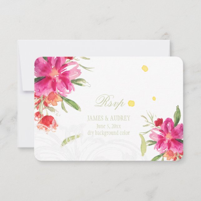 PixDezines rsvp peut fleur/aquarelle (Devant)