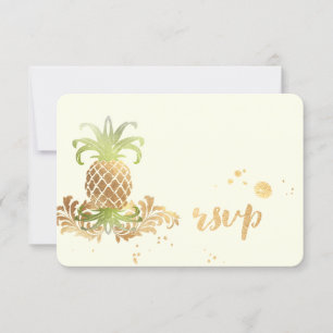 PixDezines RSVP Pineapples/Faux Gold Brush