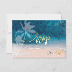 PixDezines RSVP Plage Palmiers Bar Mitzvah