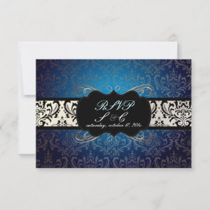 PixDezines rsvp Rossi Damask, midnight blue